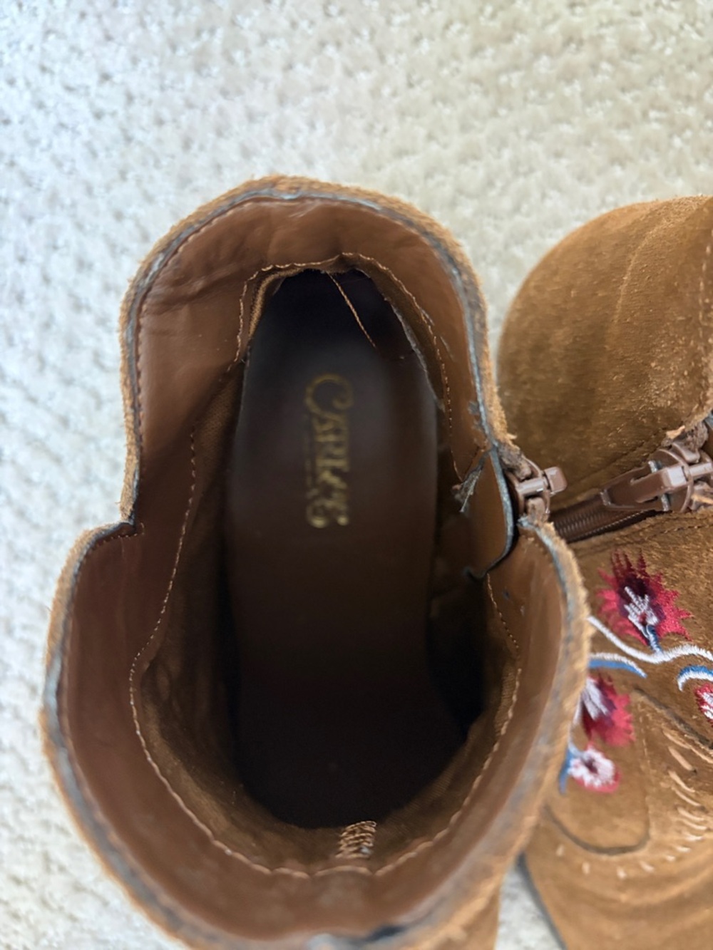 Carlos Santana Suede Western Bootie - Picture 8 of 10